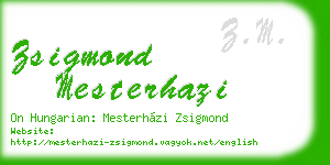 zsigmond mesterhazi business card